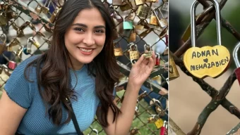 প্যারিসের প্রেমের সেতুতে তালা লাগিয়ে চিরবন্ধনে মেহজাবীন-আদনান