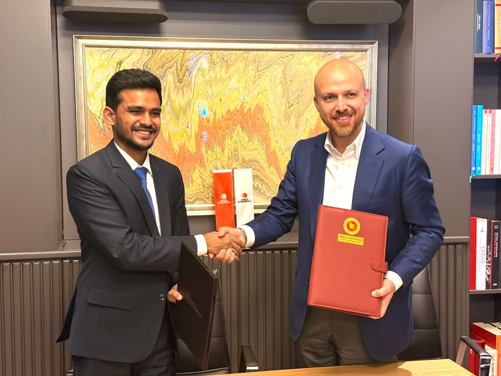 ঐতিহ্যবাহী খেলাধুলার প্রসারে ওয়ার্ল্ড এথনোস্পোর্টস ইউনিয়ন ও যুব ও ক্রীড়া মন্ত্রণালয়ের মধ্যে সমঝোতা স্বাক্ষর