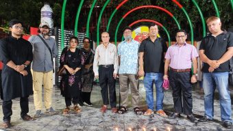 জুলাই শহীদ স্মরণে ৫ আগস্ট প্রথম প্রহরে উত্তরা মিডিয়া ক্লাবের ”প্রদীপ প্রজ্জলন”