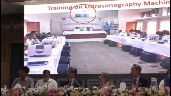 প্রাণিসম্পদ উপদেষ্টার অনুষ্ঠানে স্ক্রিনে ভেসে উঠল শেখ মুজিব ও হাসিনার ছবি