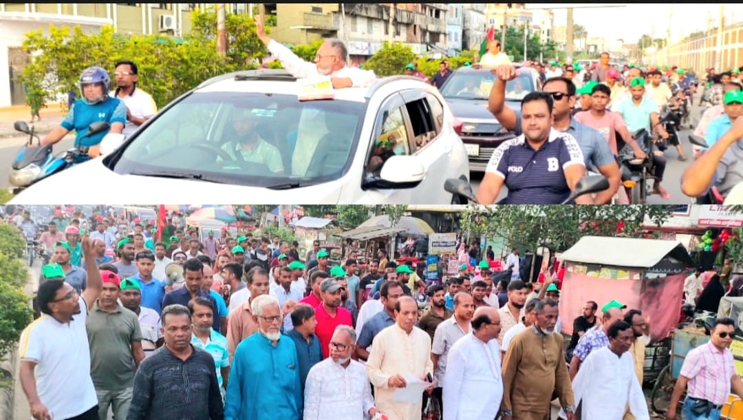বিএনপি’র প্রধান উপদেষ্টা মধুর নেতৃত্বে বেনাপোলে প্রচার মিছিল ও লিফলেট বিতরণ