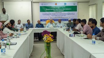 বাকৃবিতে জলবায়ু সহনশীল কৃষির বালাই ব্যবস্থাপনা বিষয়ক প্রশিক্ষণের সমাপনী