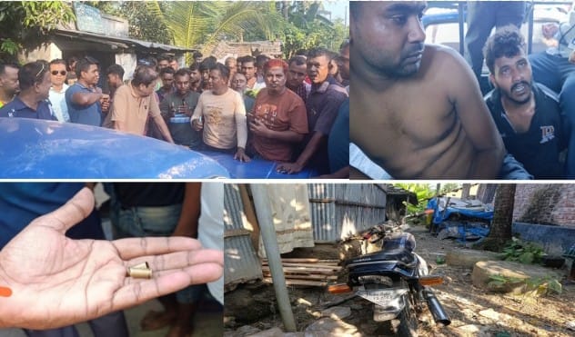 শার্শার দাউদখালীতে গুলি ছুড়ে পালানোর সময় দুই সন্ত্রাসী আটক
