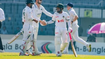 মুশফিক-লিটনের সেঞ্চুরিতে রান পাহাড়ে বাংলাদেশ