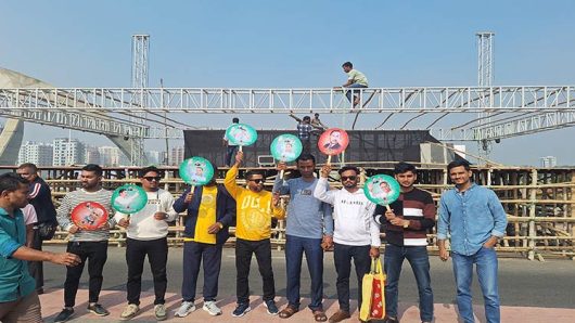 তারেক জিয়ার সমাবেশ স্থল প্রস্তুত; নেতাকর্মীদের মাঝে আনন্দ উচ্ছ্বাসের জোয়ার