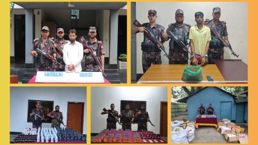 যশোর সীমান্তে বিজিবির জোরালো অভিযান, মাদক ও চোরাচালানি পণ্য জব্দ; আটক ২