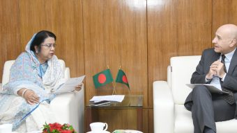 বেসামরিক বিমান পরিবহন ও পর্যটন মন্ত্রণালয়ের মাননীয় মন্ত্রীর সঙ্গে বাংলাদেশে নিযুক্ত ইতালির রাষ্ট্রদূত এর সৌজন্য সাক্ষাৎ