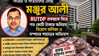 এলজিইডির প্রধান প্রকৌশলীর চুক্তিভিত্তিক নিয়োগের দৌড়ে এগিয়ে বিতর্কিত ও অভিযুক্ত সাবেক RUTDP প্রকল্পের প্রকল্প পরিচালক প্রকৌশলী মনজুর আলী।