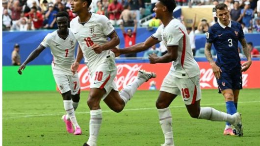 সাকারের হ্যাটট্রিকে তৃতীয় ইংল্যান্ড, এমবাপ্পের জোড়া গোলে ইতিহাস