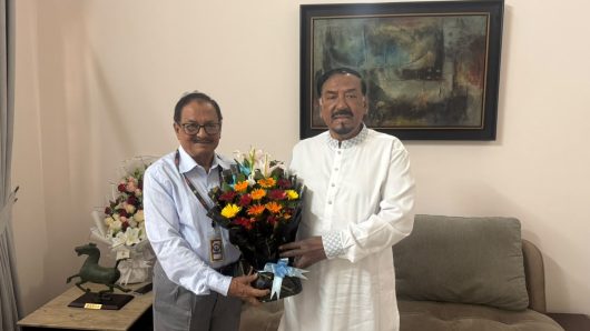 হাফিজ উদ্দিন আহমেদের সঙ্গে গোলাম নবী আলমগীরের সৌজন্য সাক্ষাৎ
