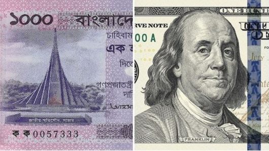 সাড়ে পাঁচ বছরে ডলারের বিপরীতে সবচেয়ে শক্তিশালী অবস্থানে টাকা