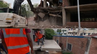 উত্তরায় নকশা লঙ্ঘনের অভিযোগে রাজউকের অভিযান, ৭ মিটার জব্দ